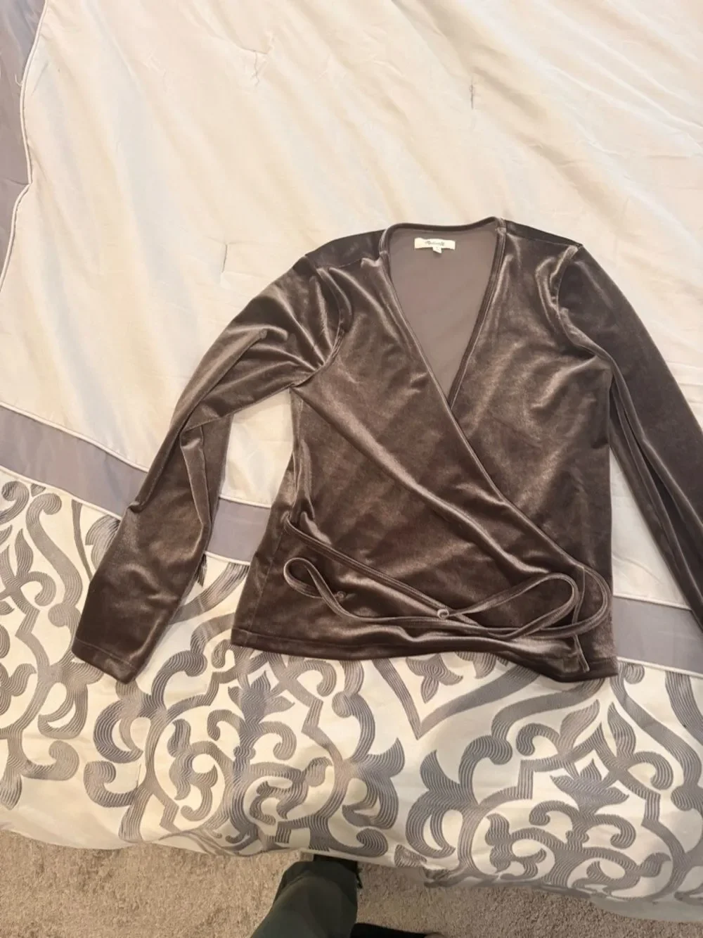 Madewell Velvet Ballet Wrap Top